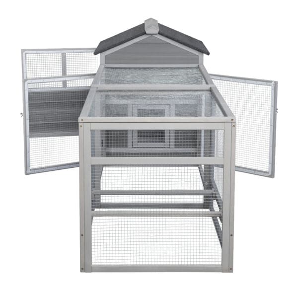 Wooden Chicken Coop Hen House Gray