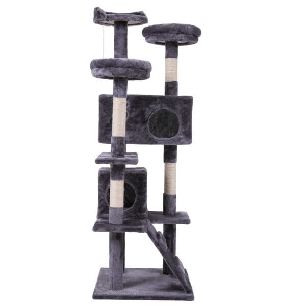 Cat Tree with Scratching Ball Plush Cushion Ladder