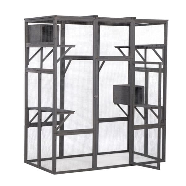 Extra Large Cat Cage Gray