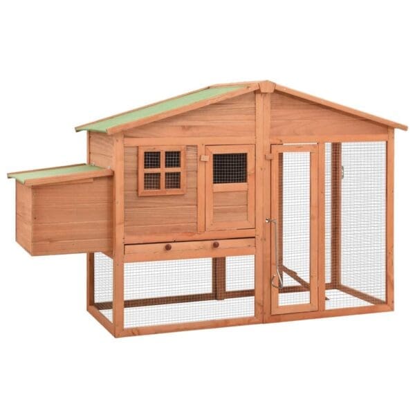 Chicken Coop with Nest Box Brown