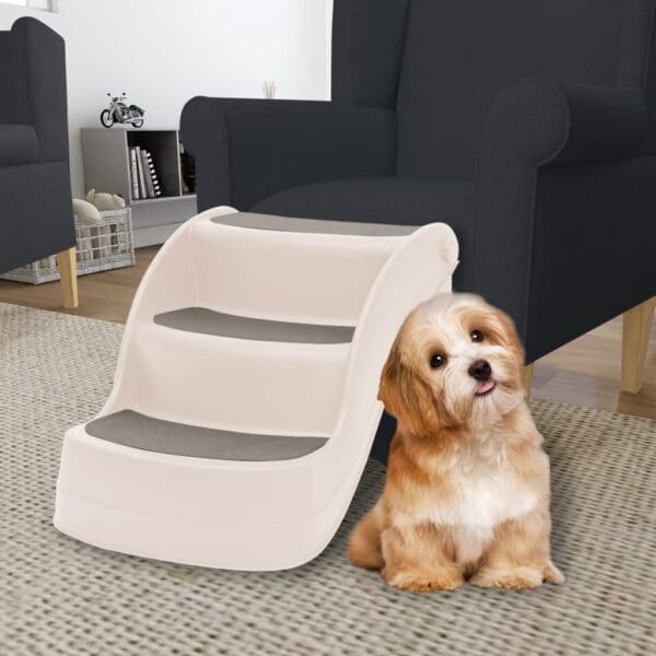 Folding 3-Step Dog Stairs Plastic