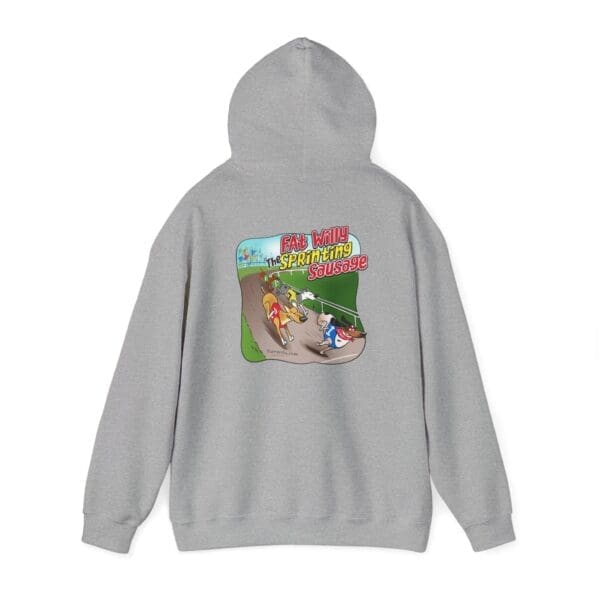 Fat Willy The Sprinting Sausage Unisex Heavy Blend™ Hooded Sweatshirt - Image 11