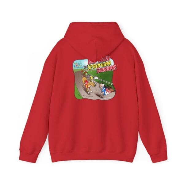 Fat Willy The Sprinting Sausage Unisex Heavy Blend™ Hooded Sweatshirt - Image 6