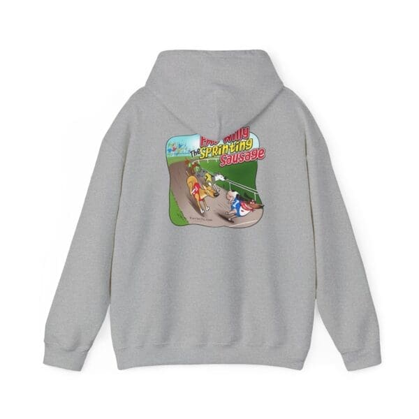 Fat Willy The Sprinting Sausage Unisex Heavy Blend™ Hooded Sweatshirt - Image 10