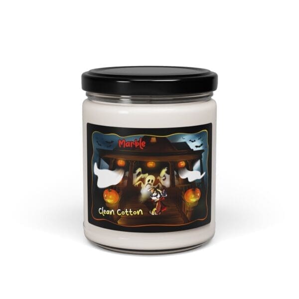 Dachshund Halloween Decorations Scented Candle with Ghosts, Bats, and Jack-o-Lantern Charm - Image 2