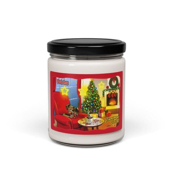 Christmas Edition - Patches' Cinnamon Vanilla Scented Soy Candle - 9oz - Image 3