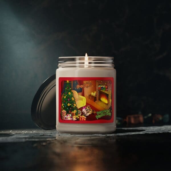 Christmas Edition - Freckles' Peppered Passionfruit Scented Soy Candle - 9oz - Image 2