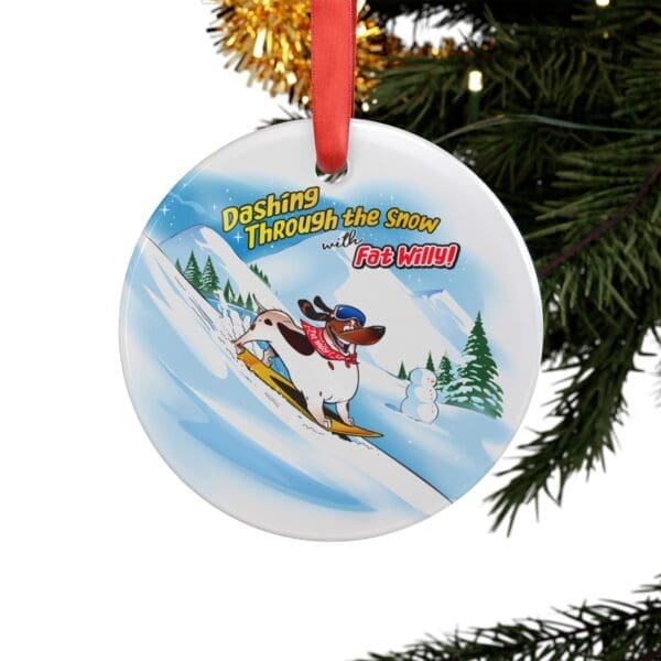 Dashing Through the Snow with Fat Willy Christmas Ornament - Image 4