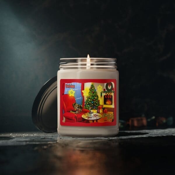 Christmas Edition - Patches' Cinnamon Vanilla Scented Soy Candle - 9oz - Image 2